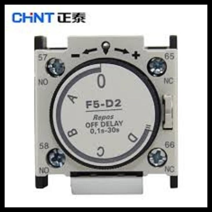 DISKON CHINT F5-D2 AUXILIARY CONTACT OFF DELAY TIMER FOR CONTACTOR CHINT NC1 