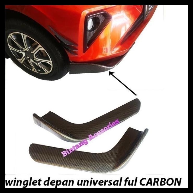 HOT DEAL WINGLET DEPAN VARIASI BEMPER DEPAN MOBIL AVANZA VELOZ 2022 FULL CARBON