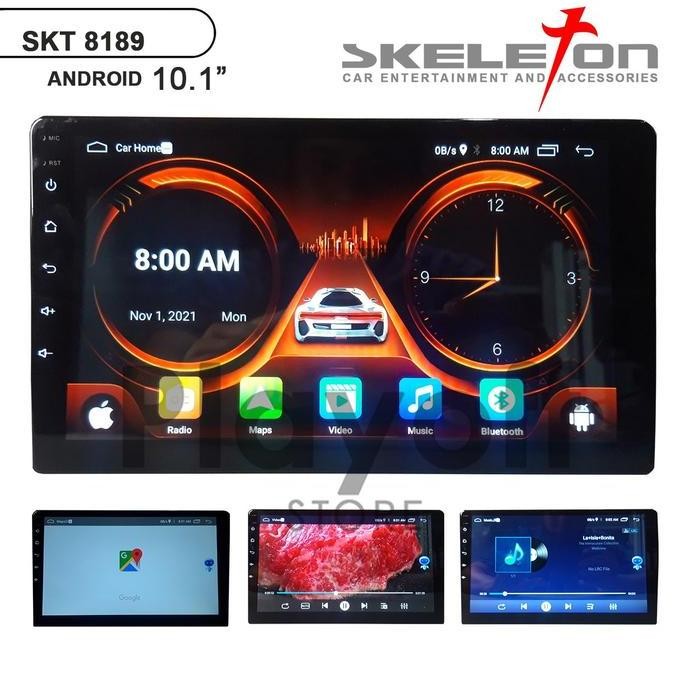 2 Din Head Unit Android 10 Inch Skeleton 8189 Double Din Bluetooth Gps