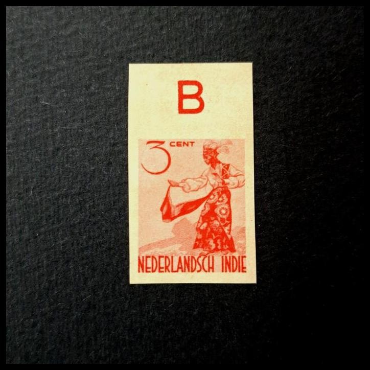 

BEST DEAL PRANGKO INDONESIA-NED INDIE 1949. SERI PENARI. 3 CENT JAVANESE DANCER. PROOF CETAK PERCOBAAN TANPA PERFORASI !!!