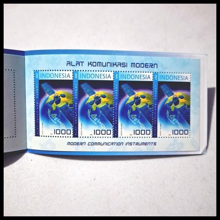 

BEST DEAL PRANGKO INDONESIA 17.5.2002 ALAT KOMUNIKASI MODERN. BOOKLET (BUKU PRANGKO) HARGA KATALOG 100K