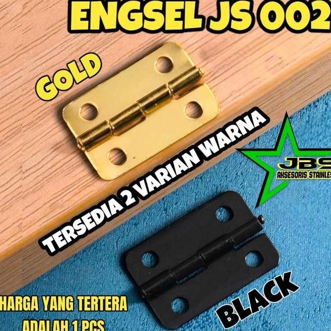 =+=+=+] ENGSEL KUPU KOTAK (JS002) 2,2x1,8CM - KUPU KECIL UNTUK FURNITURE DAN DEKORASI - GOLD 2,2x1,8