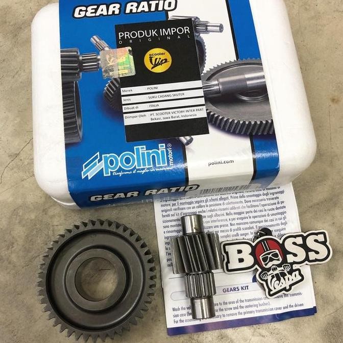 Secondary Gear Ratio Polini et Vespa Sprint Primavera GTS S LX