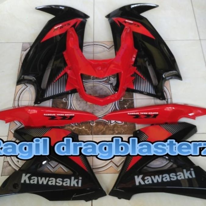 full cover body new ninja rr hitam list merah 2014