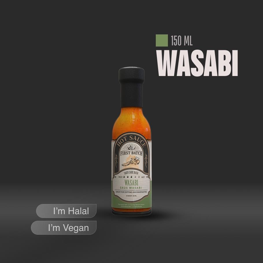 

First Batch Hot Sauce Saus Pedas Halal Vegan Rasa Wasabi Bpom 50 Ml