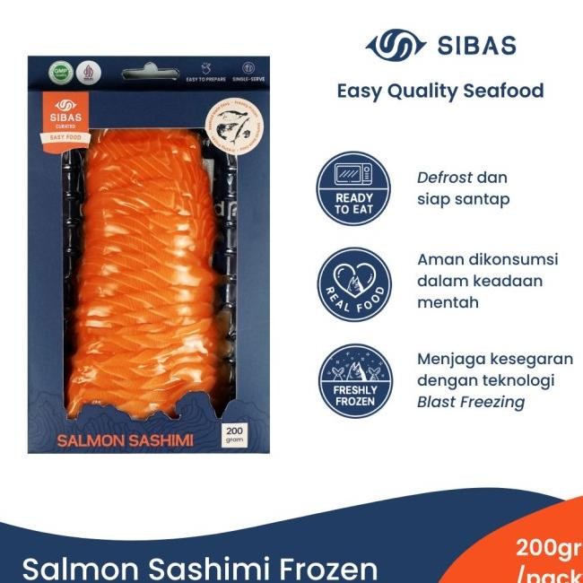 

Salmon Sashimi Grade 200Gr Free Soyu Wasabi Sibas