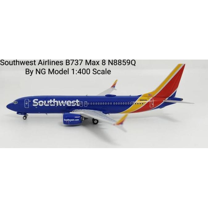Southwest Airlines B737 Max 8 N8859Q By Ng Model 1:400 Scale
