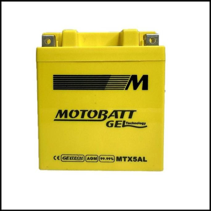 Aki Motor Yamaha Vega ZR lama Motobatt MTX5AL Aki Kering / Aki Gel