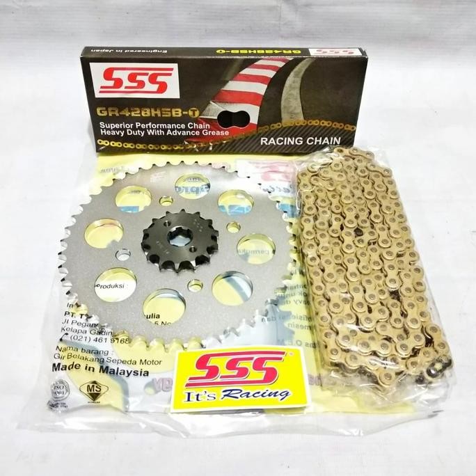 Gear set SSS CB150R - CB150R LED - CBR150 rantai SSS GOLD HSBT