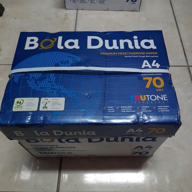 

PROMO! Kertas A4 70gr Bola Dunia (1 Dus) Harga Promo