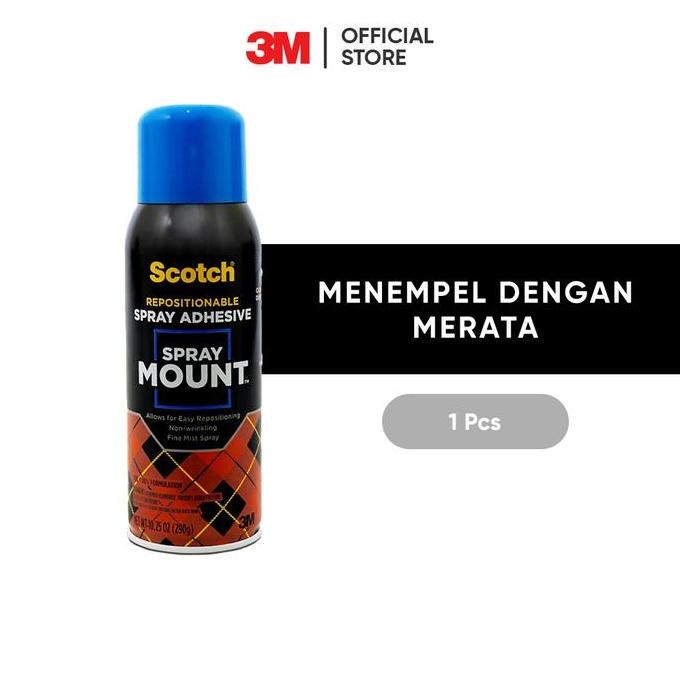 3M Scotch Spray Mount Lem Semprot Reposisi Serbaguna untuk Kertas, Poster, Proyek DIY