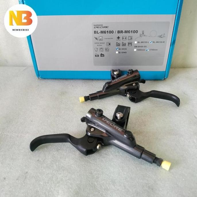 Original Brake Lever Shimano Deore M6100 Handle Brake Kiri  Kanan Tuas Rem sepeda Lipat MTB Federal 