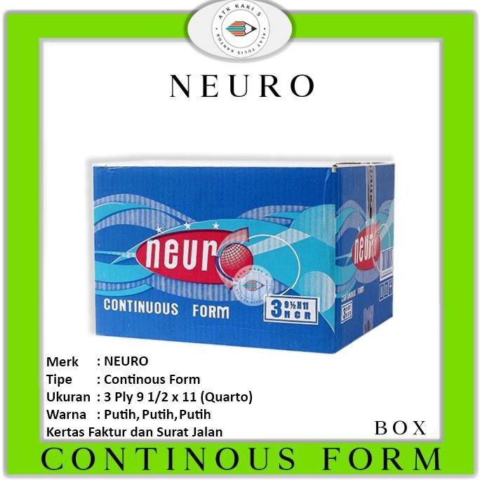 

Continous Form 91/2 x 11 3 Ply ( K3 Neuro ) NCR / Kertas Komputer