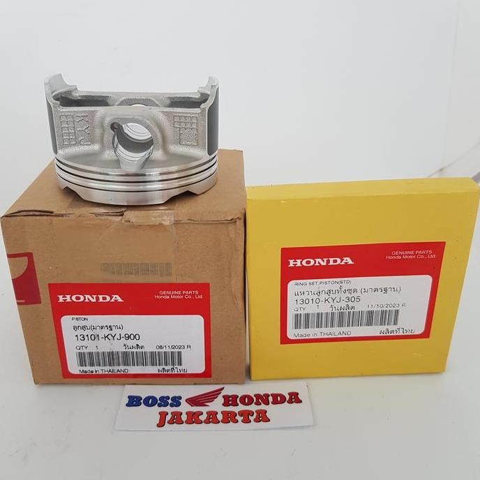 SPAREPART CBR 250 R : (13101-KYJ-900 + 13010-KYJ-305) PISTON + RING CBR 250R CBU ORI  HONDA THAILAND