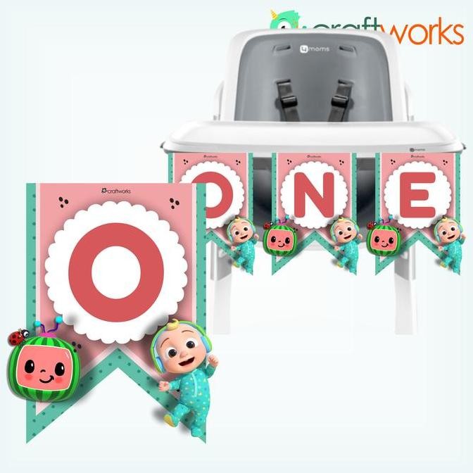 ~~~~~] BUNTING FLAG BANNER 3D - DEKORASI ULANG TAHUN COCOMELON