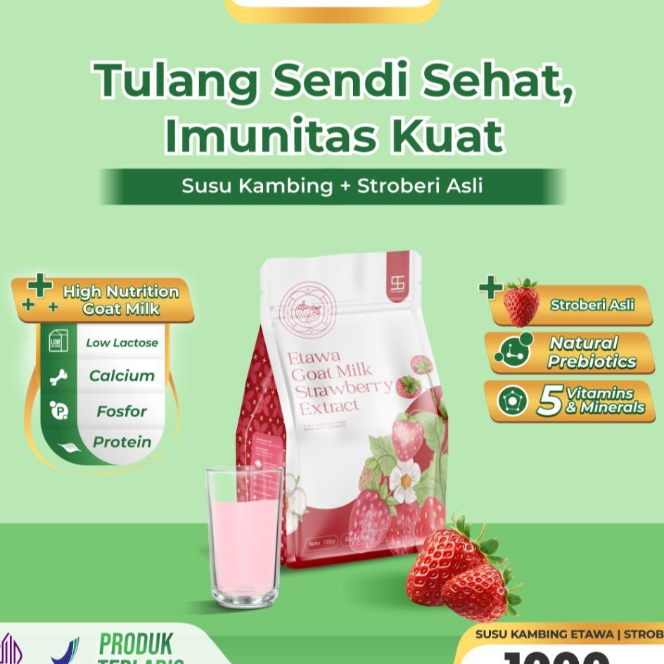 

Ternak Syams Susu Kambing Etawa Bubuk Rasa Stoberi 1Kg Rendah Gula Asam Urat Nyeri Sendi Lutut Osteoporosis Kebas Keram Kesemutan Pengeroposan Tulang Gi Lansia Pegel Linu Syaraf Kejepit Diabetes Hipertensi Radang Pernafasan Paru Paru Tb Gerd Magh