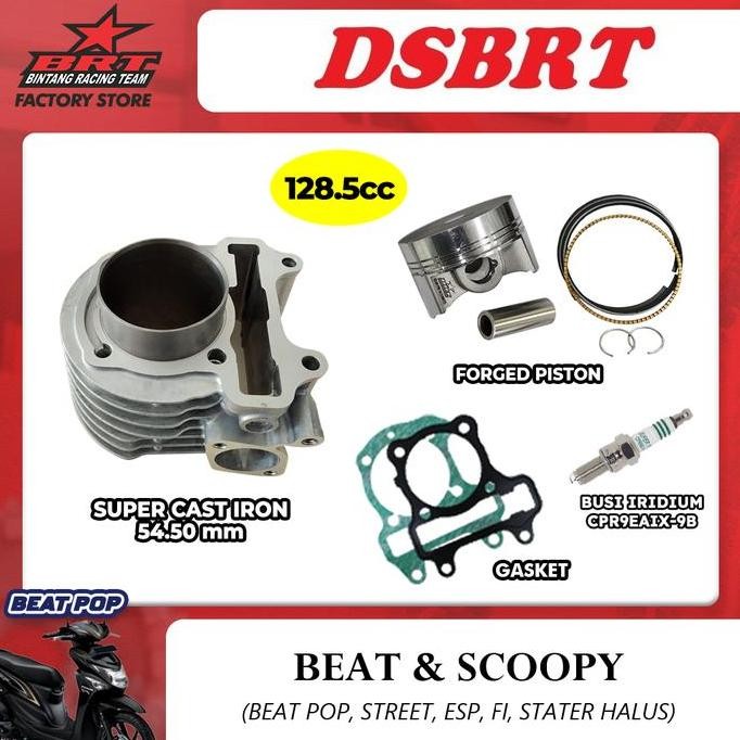 Blok Bore Up BRT Beat POP ESP STREET SCOOPY ESP 54.50 mm 130 CC