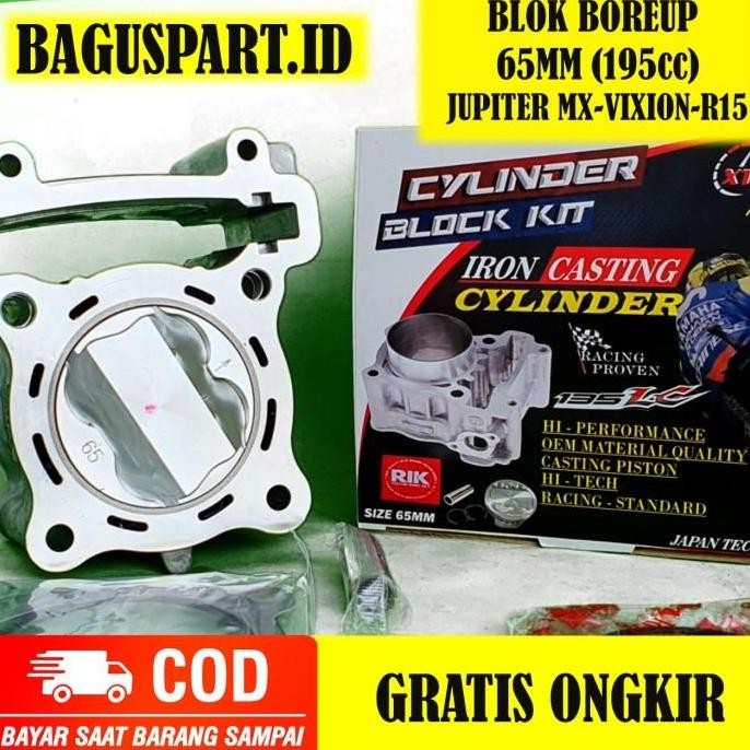 BLOK BORE UP FORGED 57 60 62 63 65 68 JUPITER MX KING VIXION R15 XTR