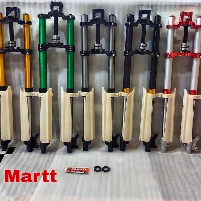 Shock Depan Usd / Up Side Down Klx 150 Full Cnc Anti Karat Scarlet