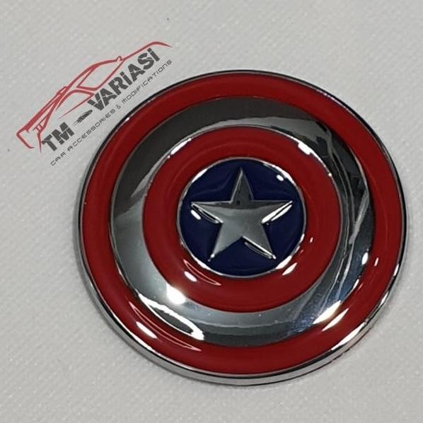 emblem besi captain america logo mobil motor custom premium