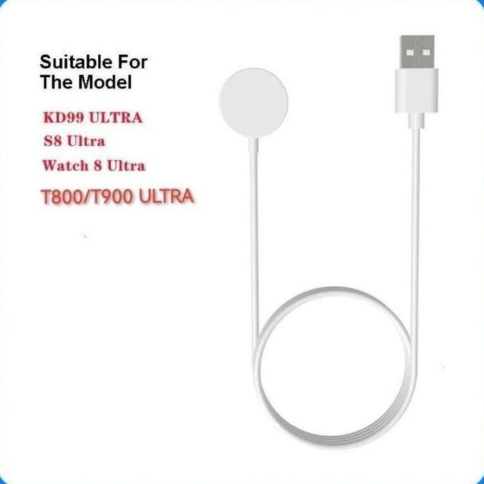 Kabel charger wireless smartwatch t800 ultra/ t900 ultra/ t8 ultra/ i8 ultra murah