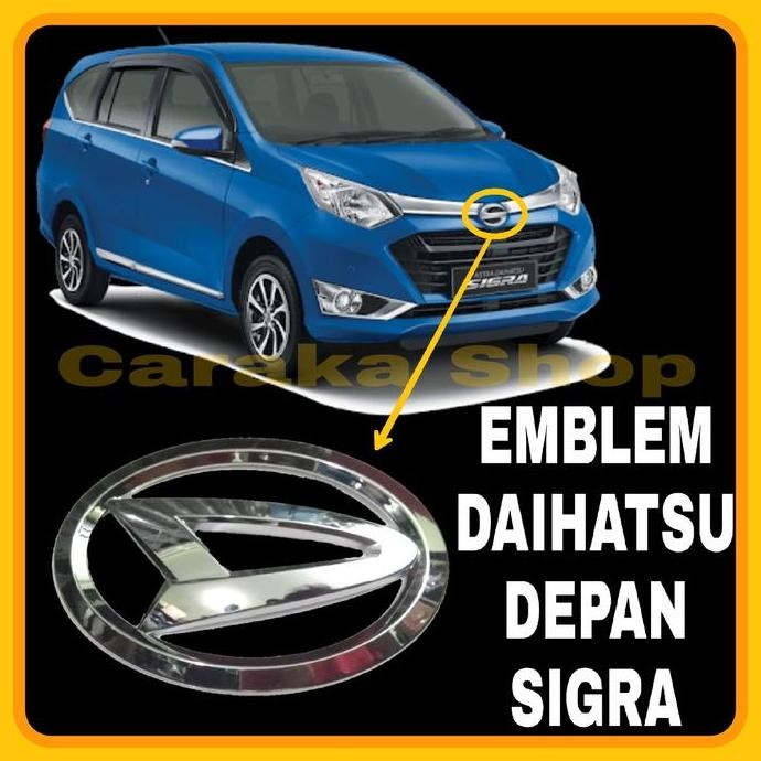 logo emblem daihatsu depan sigra - pengganti logo asli mobil daihatsu