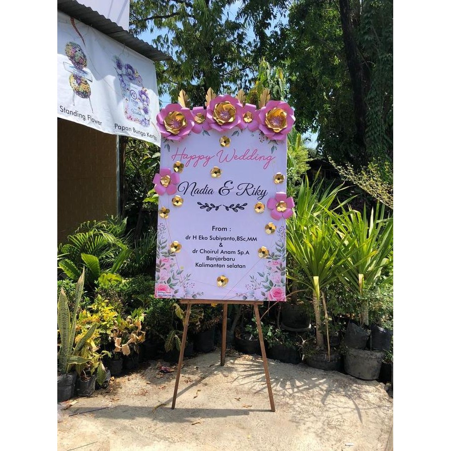 

Bunga Papan Kertas|Papper Flower Board|Papan Ucapan Kertas 90x60 cm