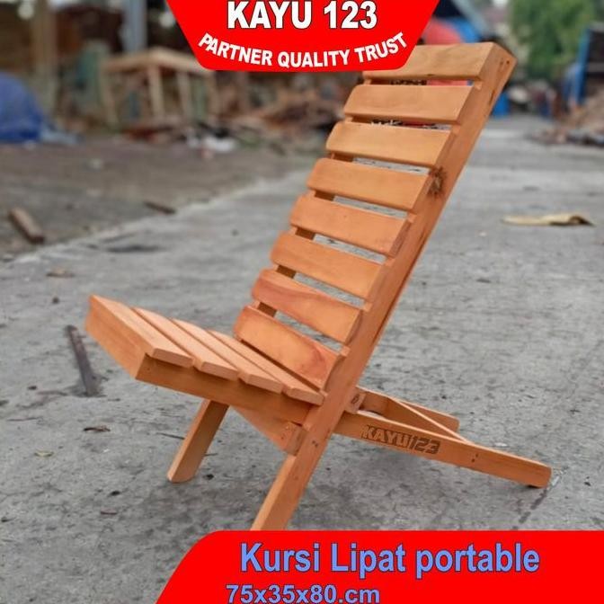 Kursi Lipat rtable autdoor camping Kursi kayu pantai