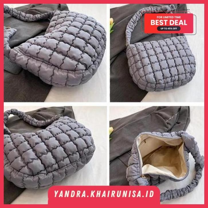 BAG WANITA LARGE CAPASITY FOAM PILLOW SHOULDER CROSSBODY PILLOW WOMEN SLING  BAG         TERLARIS