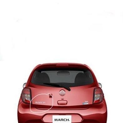 emblem logo bagasi nissan march tulisan original