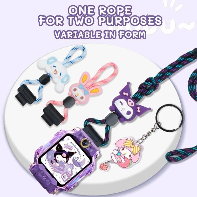 imoo Watch Z1 /Z6 / Z7 Neck Lanyard Strap + Anti-loss Keychain Watch Case + Film For Kids Watch Phon