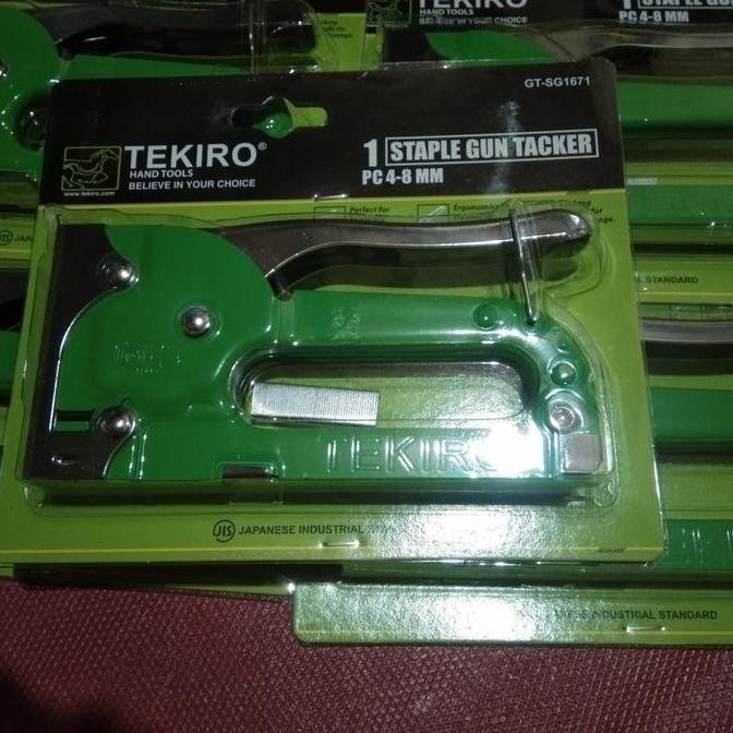 

ready !!! TEKIRO.STEPLES GUN TECKER/ALAT TEMBAK PAKU STEPLES.Uk M4--M8.