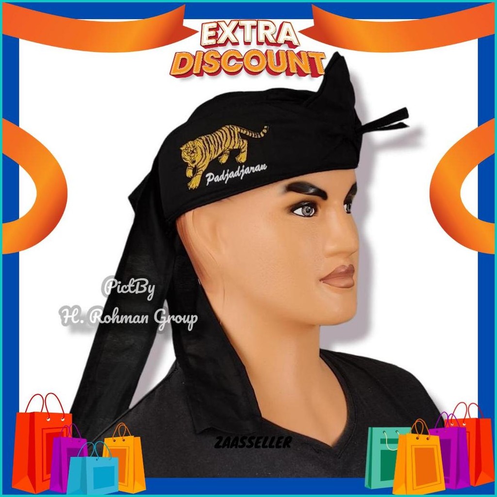 Iket Bendo Blangkon Macan Bordir Polos Bendo Udeng Sunda Bordir Kujang Topi Tradisional Iket Sunda  