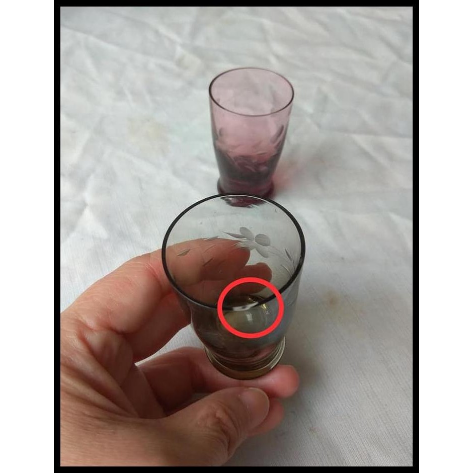 DISKON GELAS SLOKI KRISTAL WARNA 2 BUAH !!!!!!