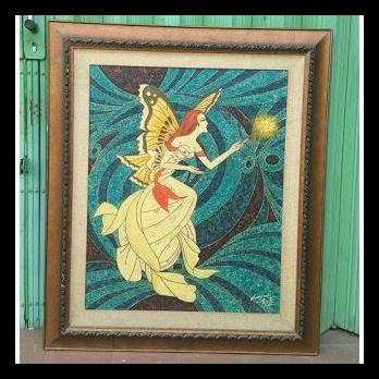 TERBARU FRAME LUKISAN KANVAS ORNAMEN EMBOSS DARI TEMBAGA 