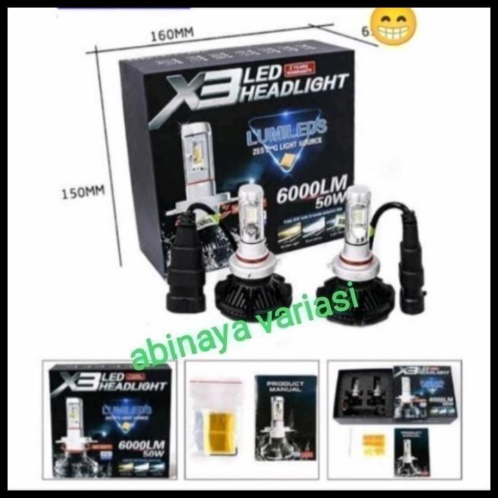 HOT DEAL LAMPU LED DEPAN MOBIL DATSUN PANCA X3 H11 H4 