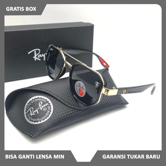 new kacamata hitam sangglass RAYBAN006 Ferrari 3675 / kacamata hitam polarized /  kacamat pria / kac