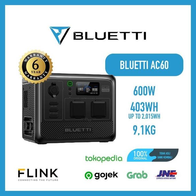 BLUETTI AC60 PORTABLE POWER STATION 600W 403WH ORIGINAL DAN TERPERCAYA