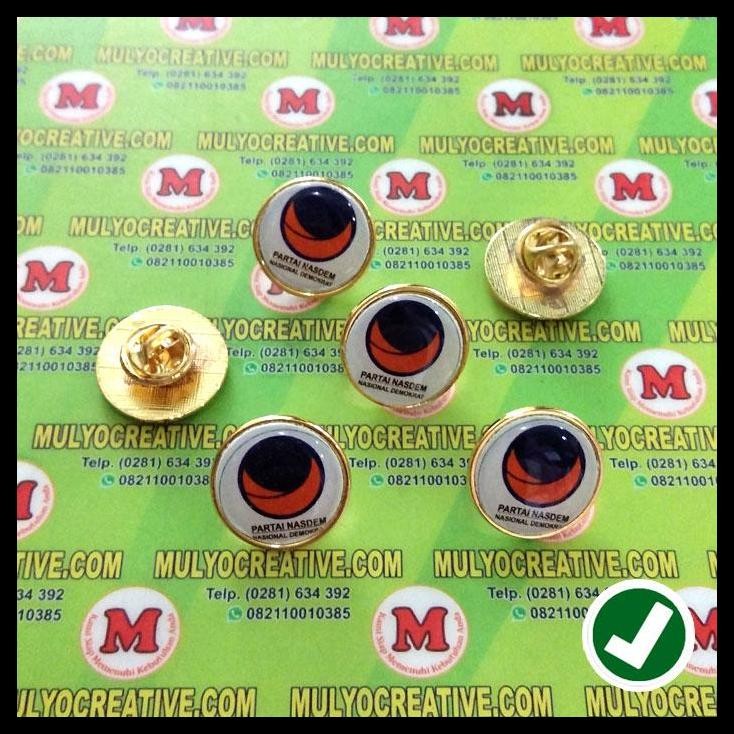 BEST DEAL PIN PARTAI NASDEM - PIN LOGO NASIONAL DEMOKRAT UKURAN 2 CM