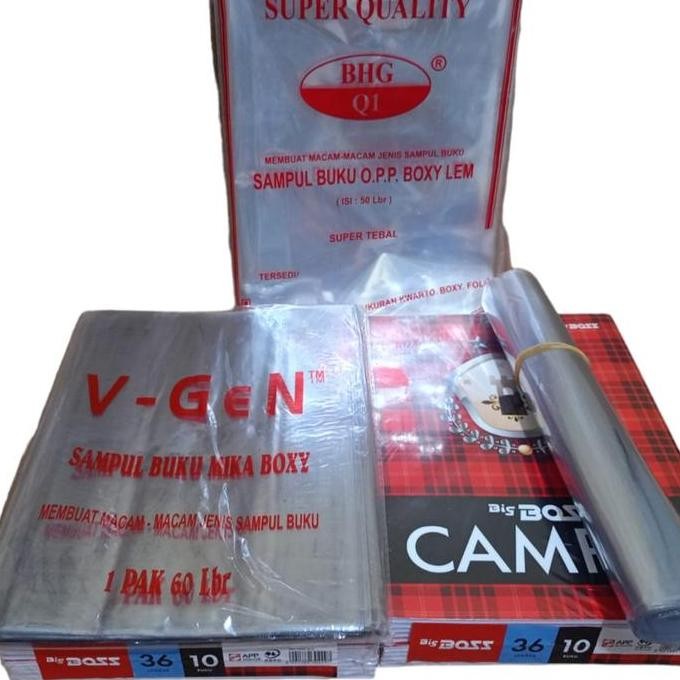 

Up Sampul Buku Plastik Ukuran Besar / Sampul Buku Plastik Ukuran Boxy Isi 10 Lembar Paper Stationery