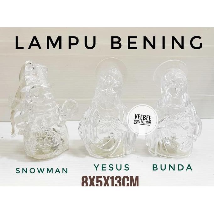 $$$$] Lampu Meja snowman yesus bunda maria/ hiasan lampu meja/ pajangan
