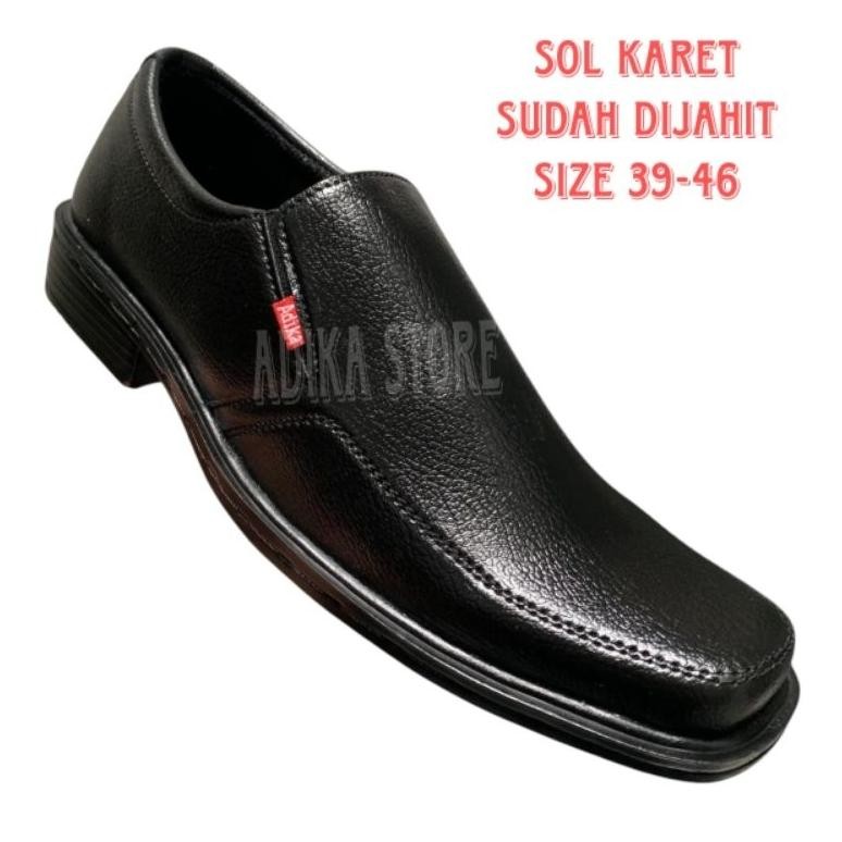 Rg - Sepatu Pantofel Pria Dewasa Size Jumbo 44, 45, 46 Kulit Sintetis Premium Terbaru.