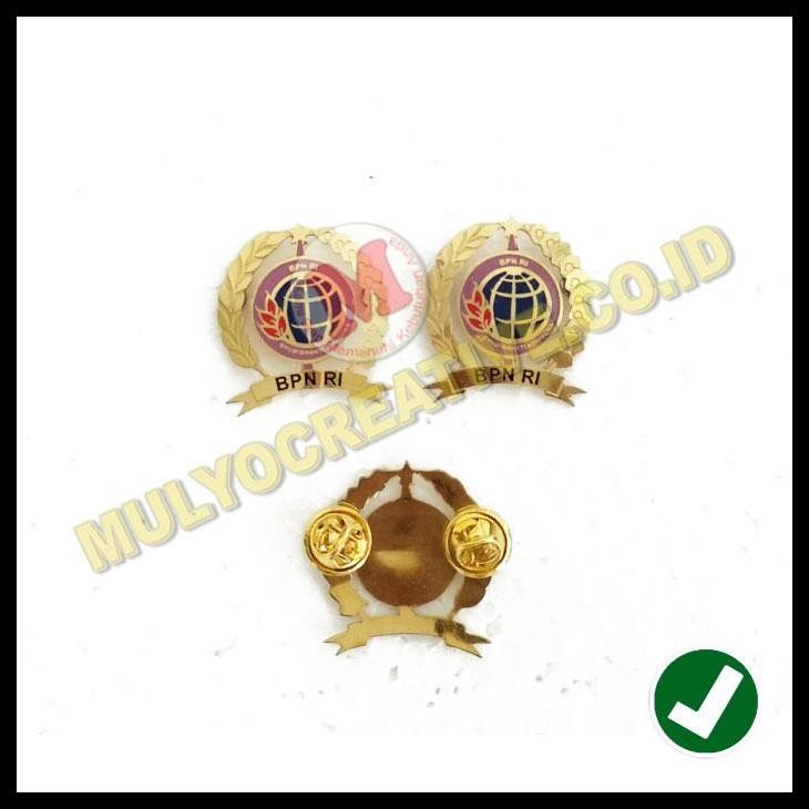 TERBARU PIN BROS LOGO BPN RI PENGAIT JARUM PIN BPN MODEL PADI KAPAS 