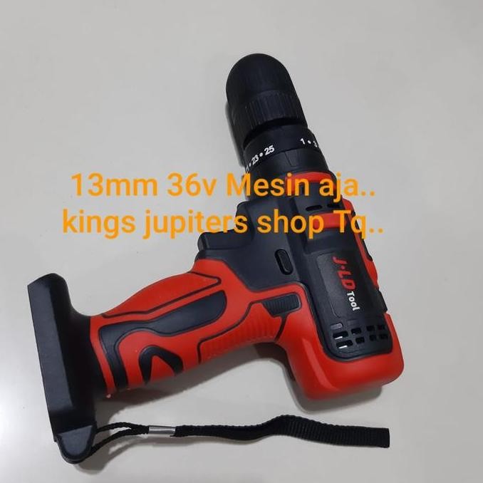 Ecer Jld ( Mesin - Charger - Batre ) Bor Batrai 10Mm 13Mm Hammer Cordless Corless 36Volt 36V Cas Ada