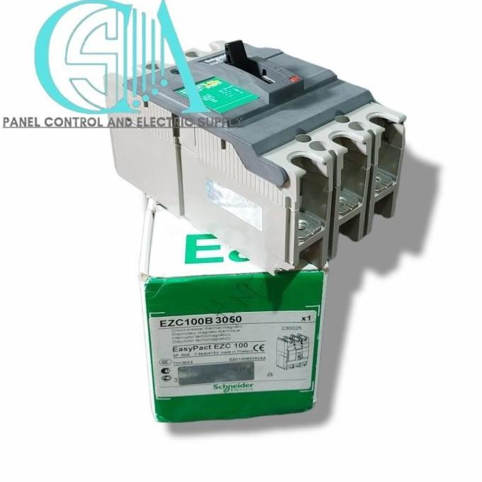 MCCB 50A 3Phase Schneider ORI - Easy Pact EZC 100B 50 Ampere 3 Phase