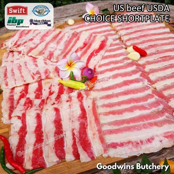 

Us Beef Shortplate Freshly Sliced Frozen Daging Sapi Perut/Samcan Iris Teriyaki Yakiniku Shabu2 | Short Plate Usda Choice Swift Ipb Nebraska