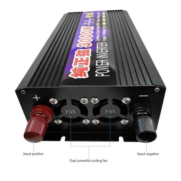 Power Inverter Solar Panel Plts Psw Pure Sine Wave 3000 Watt 12 Volt