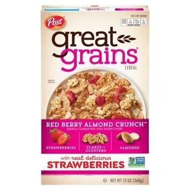 

Post Great Grains Cereal - Red berry Almond Crunch 368g