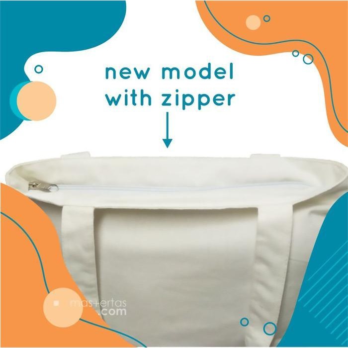 Tas Tote Bag Kanvas Polos Hitam Wanita Totebag