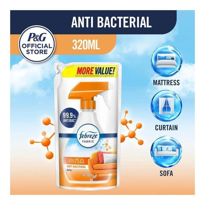 

Febreze Anti-Bacterial Fabric Refresher Spray Refill 320ml